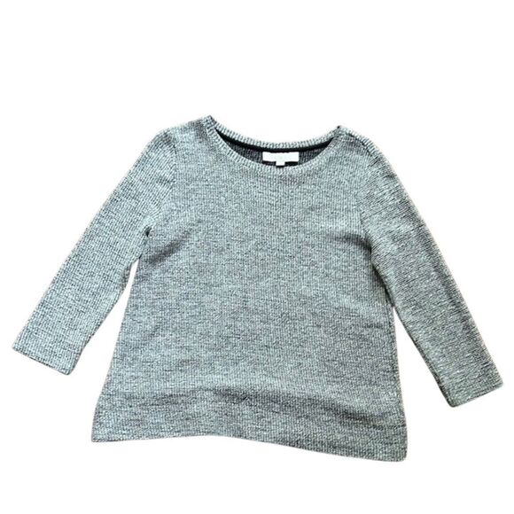 Great 🎉condition LOFT sparkle gray crew neck sweater in Small - Picture 5 of 9